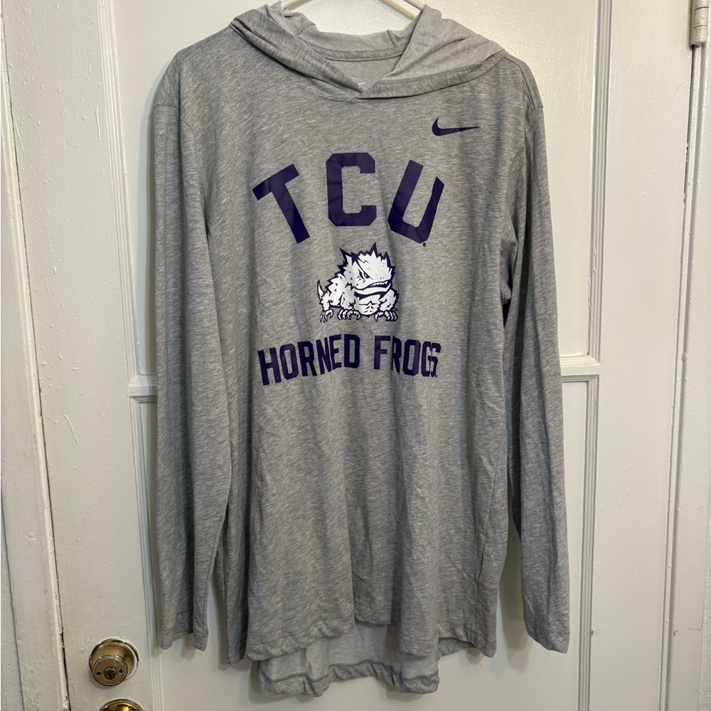 NWT Nike Gray TCU Horned Frog Hoodie